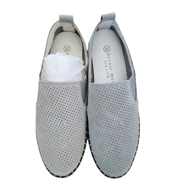NWT Bernie Mev Women's Slip On Shoe Grey Comfort Size 36 US(5-5.5) Suede - Picture 1 of 12
